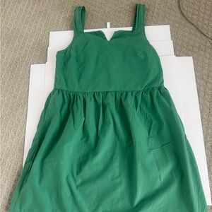 Nation LTD Green Sleeveless Square-Notch Mini Dress